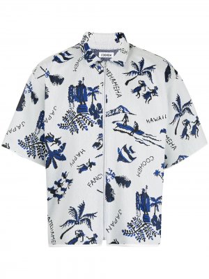 Жаккардовая рубашка Aloha Coohem. Цвет: белый