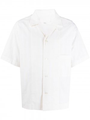 Полосатая рубашка с короткими рукавами Maison Margiela. Цвет: нейтральные цвета