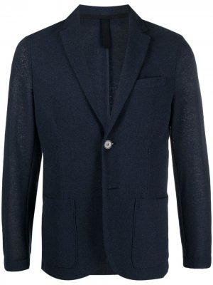 Однобортный пиджак с заостренными лацканами Harris Wharf London. Цвет: синий