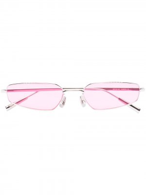 Солнцезащитные очки в прямоугольной оправе AMBUSH. Цвет: розовый
