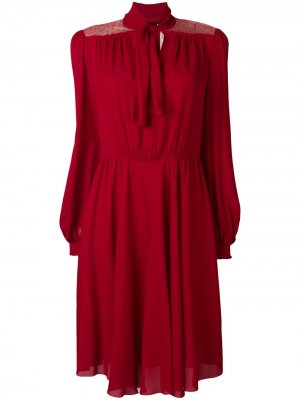 Расклешенное платье с длинными рукавами Giambattista Valli. Цвет: красный