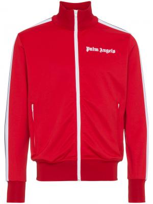 Спортивная куртка с логотипом Palm Angels. Цвет: красный
