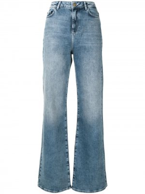 Широкие джинсы с завышенной талией TWINSET. Цвет: синий