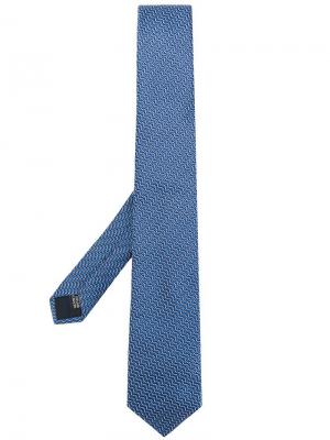 Жаккардовый галстук Lanvin. Цвет: синий