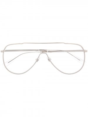 Массивные очки-авиаторы Givenchy Eyewear. Цвет: серебристый