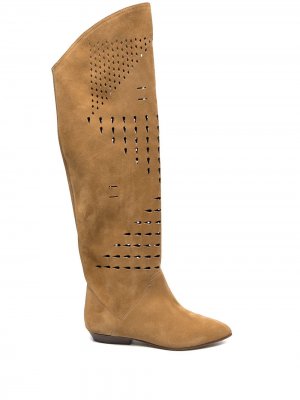 Сапоги с вырезами и заостренным носком Isabel Marant. Цвет: коричневый