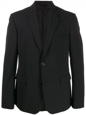 Пиджак с контрастной отделкой Fendi. Цвет: черный