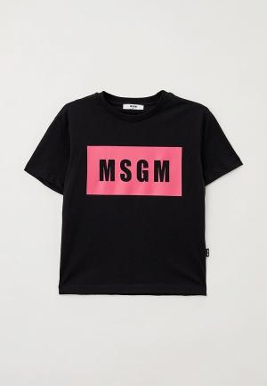 Футболка MSGM Kids. Цвет: черный