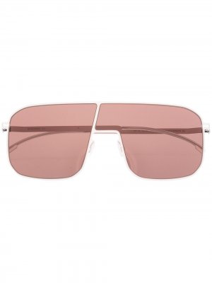 Солнцезащитные очки-маска Mykita. Цвет: розовый