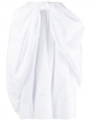 Платье миди с драпировкой Simone Rocha. Цвет: белый