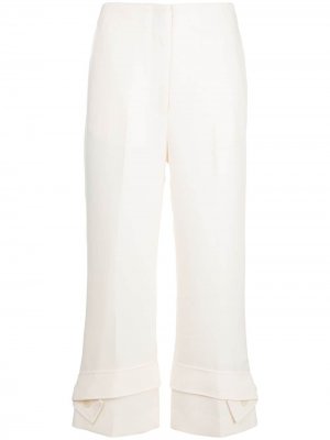Укороченные брюки с ремешками на манжетах 3.1 Phillip Lim. Цвет: коричневый