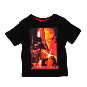 Детская футболка с короткими рукавами и хлопковым принтом STAR WARS