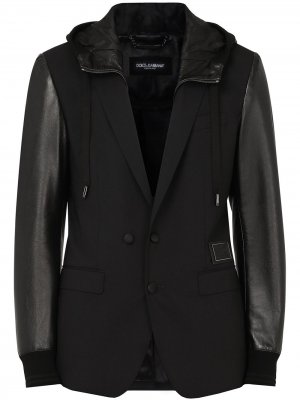 Куртка с капюшоном Dolce & Gabbana. Цвет: черный