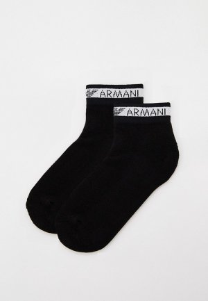 Носки 2 пары Emporio Armani. Цвет: черный
