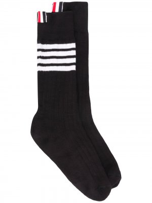 Носки с полосками 4-Bar Thom Browne. Цвет: черный