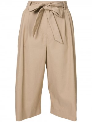 Укороченные брюки со складками By Any Other Name. Цвет: коричневый