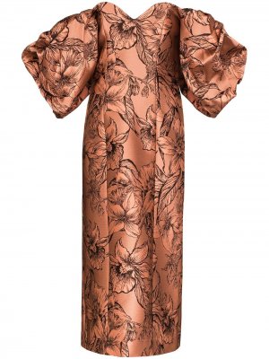 Платье миди Synchronicity с открытыми плечами Johanna Ortiz. Цвет: розовый