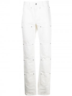 Расклешенные джинсы с завышенной талией Lourdes. Цвет: белый
