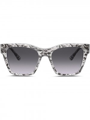 Солнцезащитные очки Family в квадратной оправе Dolce & Gabbana Eyewear. Цвет: черный