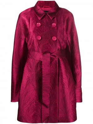 Двубортное жаккардовое пальто Cumarin Talbot Runhof. Цвет: розовый