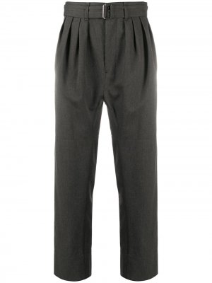 Прямые брюки со складками Lemaire. Цвет: серый