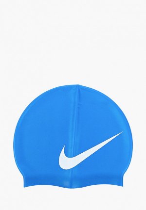 Шапочка для плавания Nike. Цвет: синий
