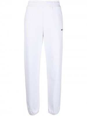 Спортивные брюки с логотипом MSGM. Цвет: белый