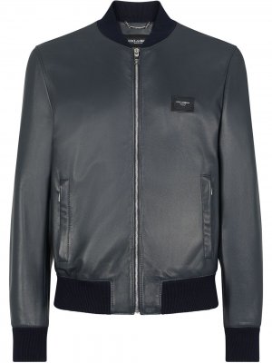 Куртка-бомбер на молнии Dolce & Gabbana. Цвет: черный