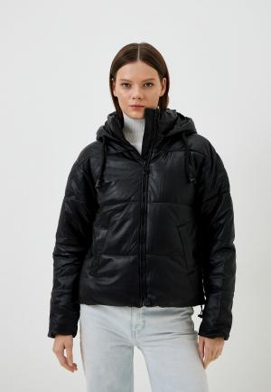 Куртка кожаная утепленная Z-Design. Цвет: черный