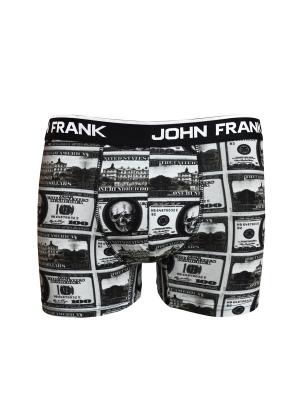Боксеры мужские JOHN FRANK. Цвет: серый, черный