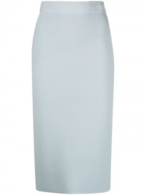 Трикотажная юбка-карандаш Emporio Armani. Цвет: синий