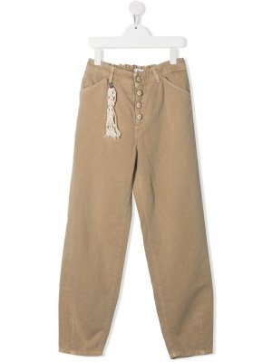 Зауженные брюки Dondup Kids. Цвет: нейтральные цвета