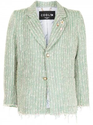 Однобортный пиджак с вышивкой COOL T.M. Цвет: зеленый