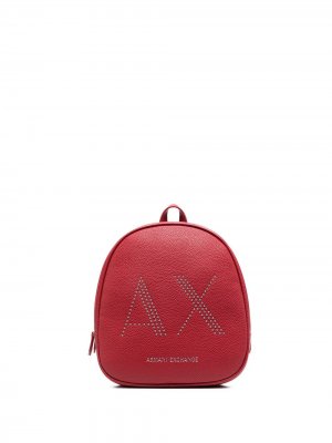 Рюкзак с логотипом Armani Exchange. Цвет: красный