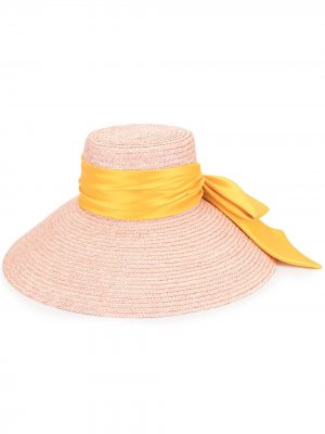 Соломенная шляпа Mirabel Eugenia Kim. Цвет: розовый