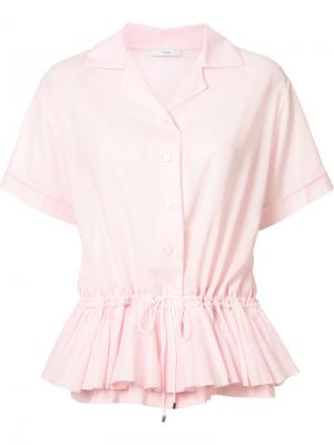 Рубашка с плиссированной деталью Tome. Цвет: розовый и фиолетовый