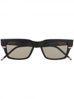Солнцезащитные очки в прямоугольной оправе Thom Browne Eyewear. Цвет: черный