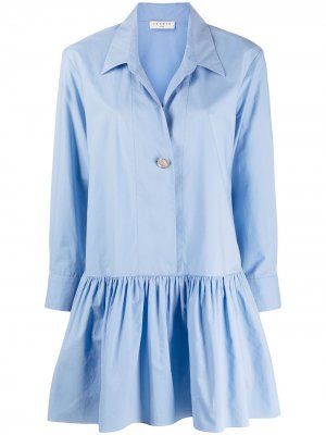 Платье-рубашка Cordelia с заниженной талией Sandro Paris. Цвет: синий