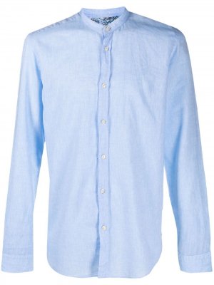 Рубашка с воротником-стойкой Manuel Ritz. Цвет: синий
