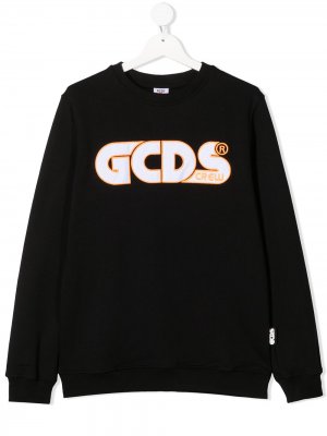 Толстовка с логотипом Gcds Kids. Цвет: черный