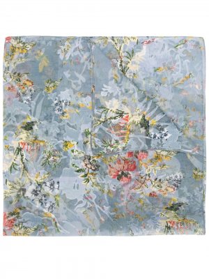 Платок с цветочной вышивкой Preen By Thornton Bregazzi. Цвет: синий