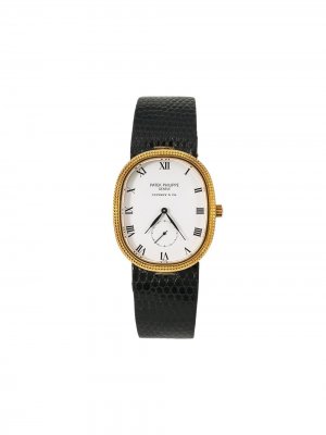 Наручные часы Golden Ellipse 27 мм 1991-го года pre-owned Patek Philippe. Цвет: белый