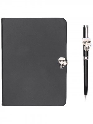Комплект из блокнота и ручки Karl Lagerfeld. Цвет: черный