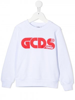 Толстовка с логотипом Gcds Kids. Цвет: белый