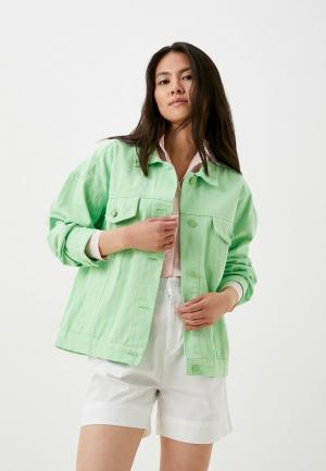 Куртка джинсовая Fragarika. Цвет: зеленый