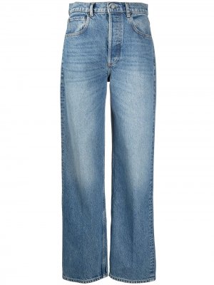 Широкие джинсы с завышенной талией Boyish Jeans. Цвет: синий