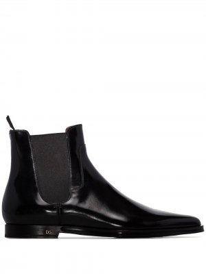 Лакированные ботинки челси Dolce & Gabbana. Цвет: черный