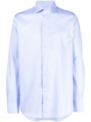 Рубашка на пуговицах Canali. Цвет: синий