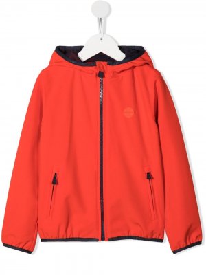 Куртка на молнии с капюшоном North Sails Kids. Цвет: красный