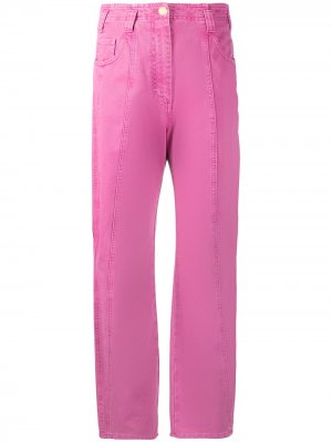 Прямые джинсы с завышенной талией Alberta Ferretti. Цвет: розовый